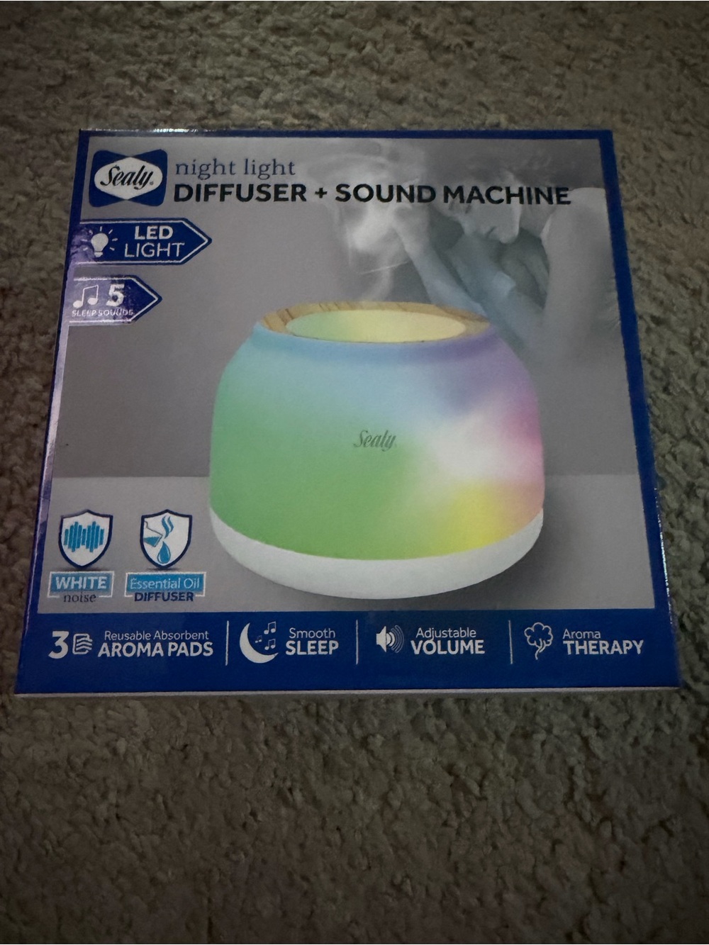 Sealy Multicolor LED Aroma Diffuser & Sound Machine - Night Light
